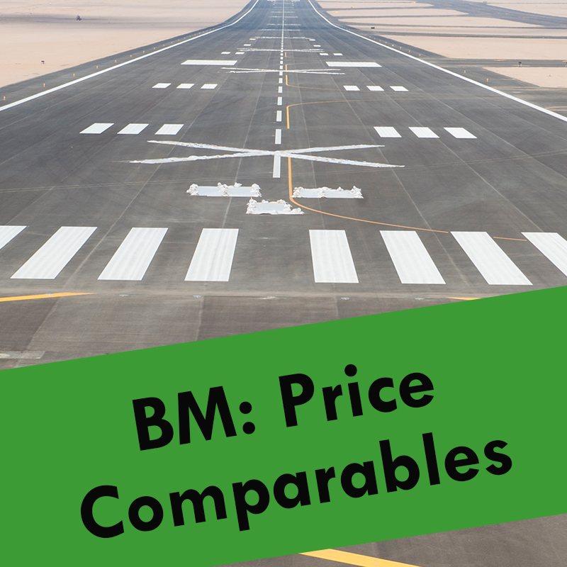 Price Comparables. Select from the GTP® Benchmark Services on price comparables. The analysis chosen will provide the dataset and interquartile statistics on monetary values such as hourly rates, unit prices, and the like.